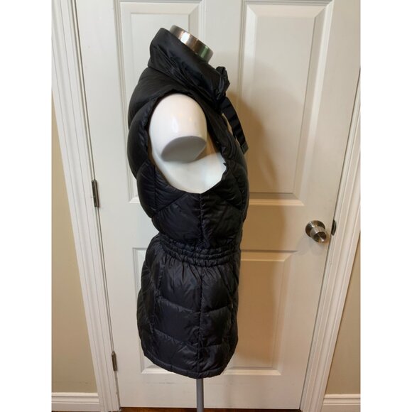 Athleta Black Nylon Goose Down Quilted Puffer Vest W/ Pockets, Size Small - Picture 3 of 6